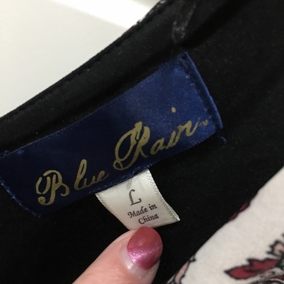 BLUE Rain Francesca’s paisley shift dress size large - Picture 8 of 9